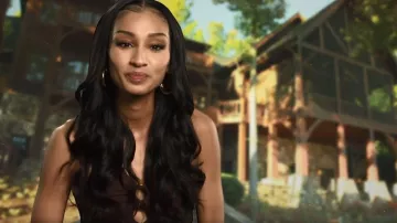Shein Sxy Cut Out Ring Ruched Tank Top worn by Bethania Locke as seen in Buckhead Shore (S01E03)