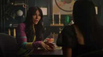MSGM Printed Ruched Maxi Dress worn by Hermione Lodge (Marisol Nichols) as seen in Riverdale (S06E07)