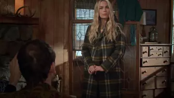 AllSaints Ensley Coat worn by Maggie (Rebecca Rittenhouse) as seen in Maggie (S01E11)