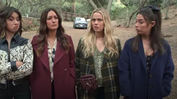Ted Baker Rrosiey Coat In Dp Purple worn by Amy (Angelique Cabral) as seen in Maggie (S01E11)