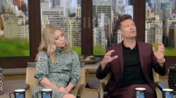 Ba&Sh Edmee Dress worn by Kelly Ripa as seen in LIVE with Kelly and Ryan on 01 July 2022