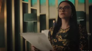 Versace Regalia Baroque-Print Bodysuit worn by Veronica Lodge (Camila Mendes) as seen in Riverdale (S06E08)