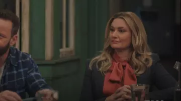 Tory Burch Satin Bow Blouse worn by Alice Cooper (Mädchen Amick) as seen in Riverdale (S06E08)