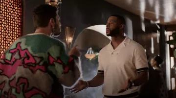 Giorgio Armani Short Sleeved Organic Cotton Polo Shirt worn by Michael Culhane (Robert Christopher Riley) as seen in Dynasty (S05E16)