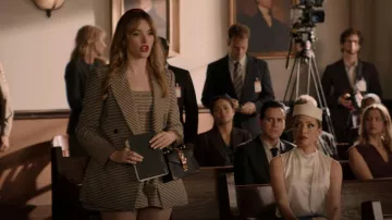 Rebecca Taylor Check Romper usado por Kirby Anders (Maddison Brown) como se ve en Dynasty (S05E17)