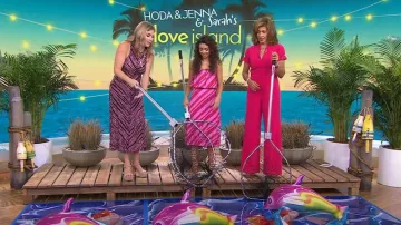 Lela Rose Pleated Taffeta Crop Top worn by Sarah Hyland as seen in Today on 18 July 2022