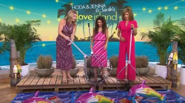 Lela Rose Pleated Taffeta A-Line Skirt worn by Sarah Hyland as seen in Today on 18 July 2022