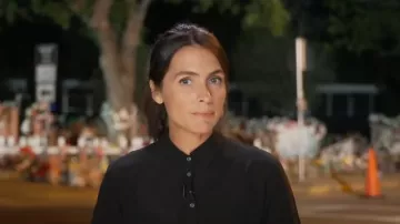 Everlane The Clean Silk Relaxed Shirt porté par Lilia Luciano vu dans CBS Mornings le 19 juillet 2022