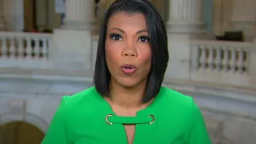 Tommy Hilfiger Scuba Crepe Grommet Top Pocket Dress worn by Nikole Killion as seen in CBS Mornings on 15 July 2022