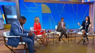 Gerard Darel Joris Vestido estilo satinado usado por Amy Robach como se ve en Good Morning America el 20 de julio de 2022