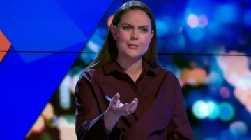 Viktoria And Woods God­speed Shirt worn by Georgie Tunny as seen in The Project 08 July 2022