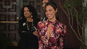 Majorelle Micaela Gown In Wine Country worn by Jessie (Chloe Bridges) as seen in Maggie (S01E13)