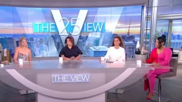 Proenza Schouler Buttoned Long Sleeve Belted Midi Dress worn by Sunny Hostin as seen in The View on 22 July 2022