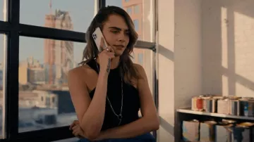 Agolde Bea Rib Knit Cut Out Tank worn by Alice (Cara Delevingne) as seen in Only Murders in the Building (S02E05)