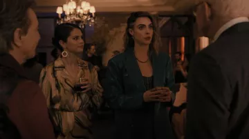 Rotate Fox Snakeskin Effect Double Breasted Blazer worn by Alice (Cara Delevingne) as seen in Only Murders in the Building (S02E05)