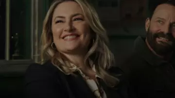 L'Agence Nina Ivory Chain Print Silk Blouse worn by Alice Cooper (Mädchen Amick) as seen in Riverdale (S06E10)