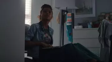 Only & Sons Guns N' Roses T-shirt in Black worn by Young Jade Wesker (Tamara Smart) as seen in Resident Evil (S01E02)