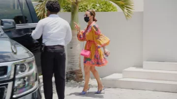 Zimmermann The Lovestruck Paisley Linen Wrap Dress worn by Kyle Richards as seen in The Real Housewives Ultimate Girls Trip (S01E04)