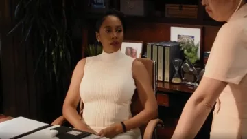 Herve Leger Rib Knit Sleeveless Midi Turtleneck Dress worn by Lola Carmichael (Simone Missick) as seen in All Rise (S03E07)