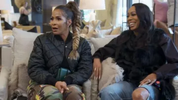 Stella McCartney Quilted Bomber Jacket worn by Shereé Whitfield as seen in The Real Housewives of Atlanta (S14E09)