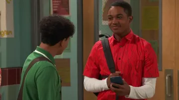 Hugo Ebor Flame Shirt worn by Booker Baxter (Issac Ryan Brown) as seen in Raven's Home (S05E08)