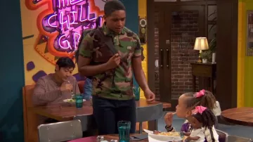 Polo Ralph Lauren Classic-Fit Camo Cotton Mesh Shirt worn by Booker Baxter (Issac Ryan Brown) as seen in Raven's Home (S05E08)