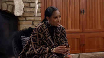 Fendi FF Poncho worn by Marlo Hampton as seen in The Real Housewives of Atlanta (S14E11)