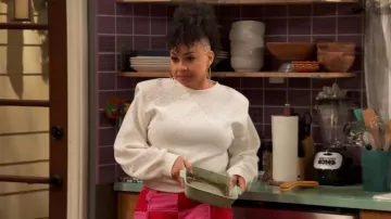 Generation Love Orlie Crystal Sweatshirt worn by Raven Baxter (Raven-Symoné) as seen in Raven's Home (S05E12)