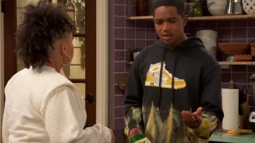 Mostly Heard Rarely Seen 8-Bit Canary Tie-Dye Pullover Hoodie worn by Booker Baxter (Issac Ryan Brown) as seen in Raven's Home (S05E12)