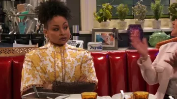 Zimmermann Postcard Fringed Cotton Shirt worn by Raven Baxter (Raven-Symoné) as seen in Raven's Home (S05E13)