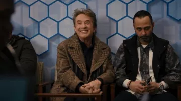 Zara Double Breasted Plaid Coat worn by Oliver Putnam (Martin Short) as seen in Only Murders in the Building (S02E06)