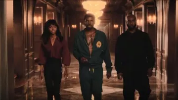 Pyer Moss Couture Track Pant porté par Tom Swift (Tian Richards) comme on le voit dans Tom Swift (S01E09)