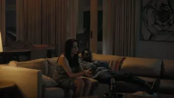 Mango Em­broi­dered Cot­ton Dress worn by Emma (Cristin Milioti) as seen in The Resort (S01E01)