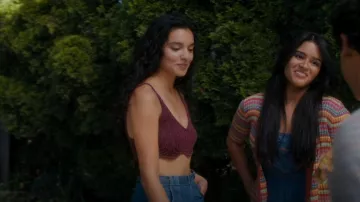 LF Stores Crochet Crop Top worn by Juliana (Ella Ma) as seen in Bridge and Tunnel (S02E01)