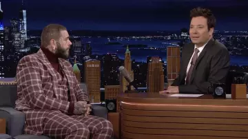 Costume à carreaux porté par Post Malone vu dans The Tonight Show Starring Jimmy Fallon 