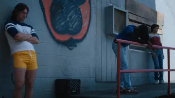 Diadora Red Sneakers worn by Lucas Sinclair (Caleb McLaughlin) as seen in Stranger Things TV series outfits (Season 4 Episode 2)