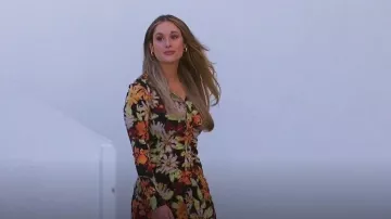 Wayf Jennifer Ruched Vestido de camisa de manga larga usado por Rachel como se ve en The Bachelorette (S19E03)