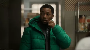 Superdry Hooded Sports Puffer Jacket worn by Emmett Washington (Jacob Latimore) as seen in The Chi (S05E06)