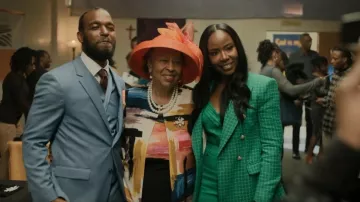 Zara Textured Double Breasted Blazer worn by Tierra (Nia Jervier) as seen in The Chi (S05E06)