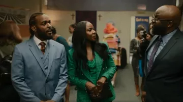 Saint Laurent Tablet Pouch worn by Tierra (Nia Jervier) as seen in The Chi (S05E06)