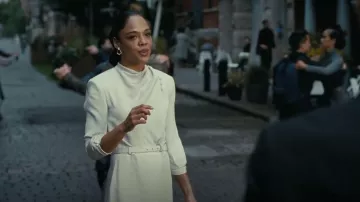 Giorgio Armani Marocaine Belted Silk Midi Dress worn by Maeve Millay (Thandie Newton) as seen in Westworld (S04E05)