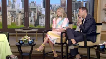 Gianvito Rossi Portofino Leather Sandals worn by Kelly Ripa as seen in LIVE with Kelly and Ryan on 27 July 2022