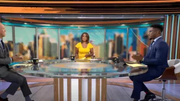 Dolce & Gabbana Cady Midi Dress worn by Gayle King as seen in CBS Mornings on 26 July 2022