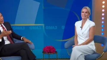 Max Mara Tronto Chaleco de doble pecho usado por Jennifer Ashton como se ve en Good Morning America el 28 de julio de 2022