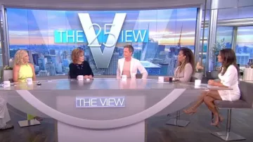 Alice + Olivia Virgil Boat Neck Wrap Dress worn by Alyssa Farah as seen in The View on 27 July 2022