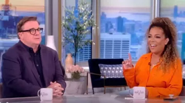 Victoria Beckham Silk Wrap Front Midi Shirt Dress worn by Sunny Hostin as seen in The View on 28 July 2022