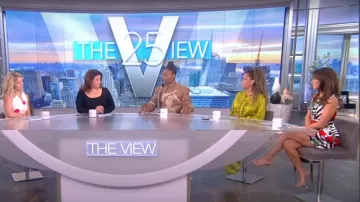 Dolce & Gabbana Poppy & Zebra-Print Minidress worn by Alyssa Farah as seen in The View on 29 July 2022