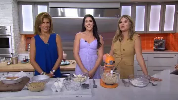 Alice + Olivia Shanti Eyelet Sundress worn by Katie Stilo as seen in TODAY with Hoda & Jenna on 29 July 2022