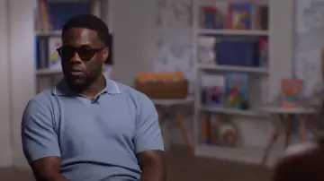 Theory Birke Linen Polo Shirt worn by Kevin Hart as seen in TODAY with Hoda & Jenna on 28 July 2022