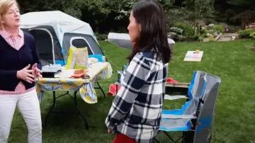 J. Crew Plaid Flannel Shirt worn by Vicky Nguyen as seen in Today on 28 July 2022